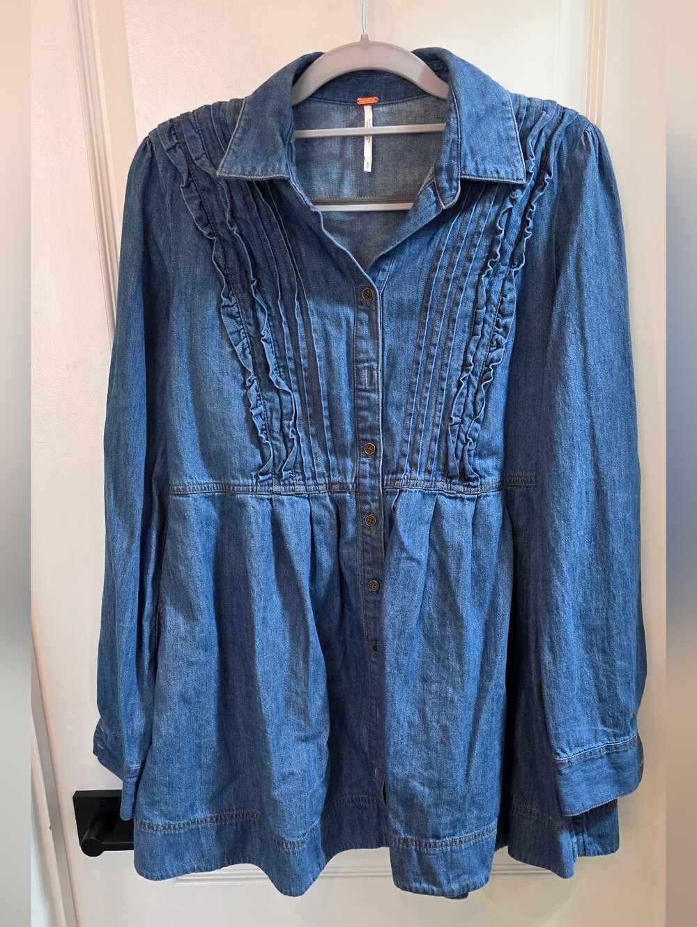 Free People Denim Tunic Mini Dress